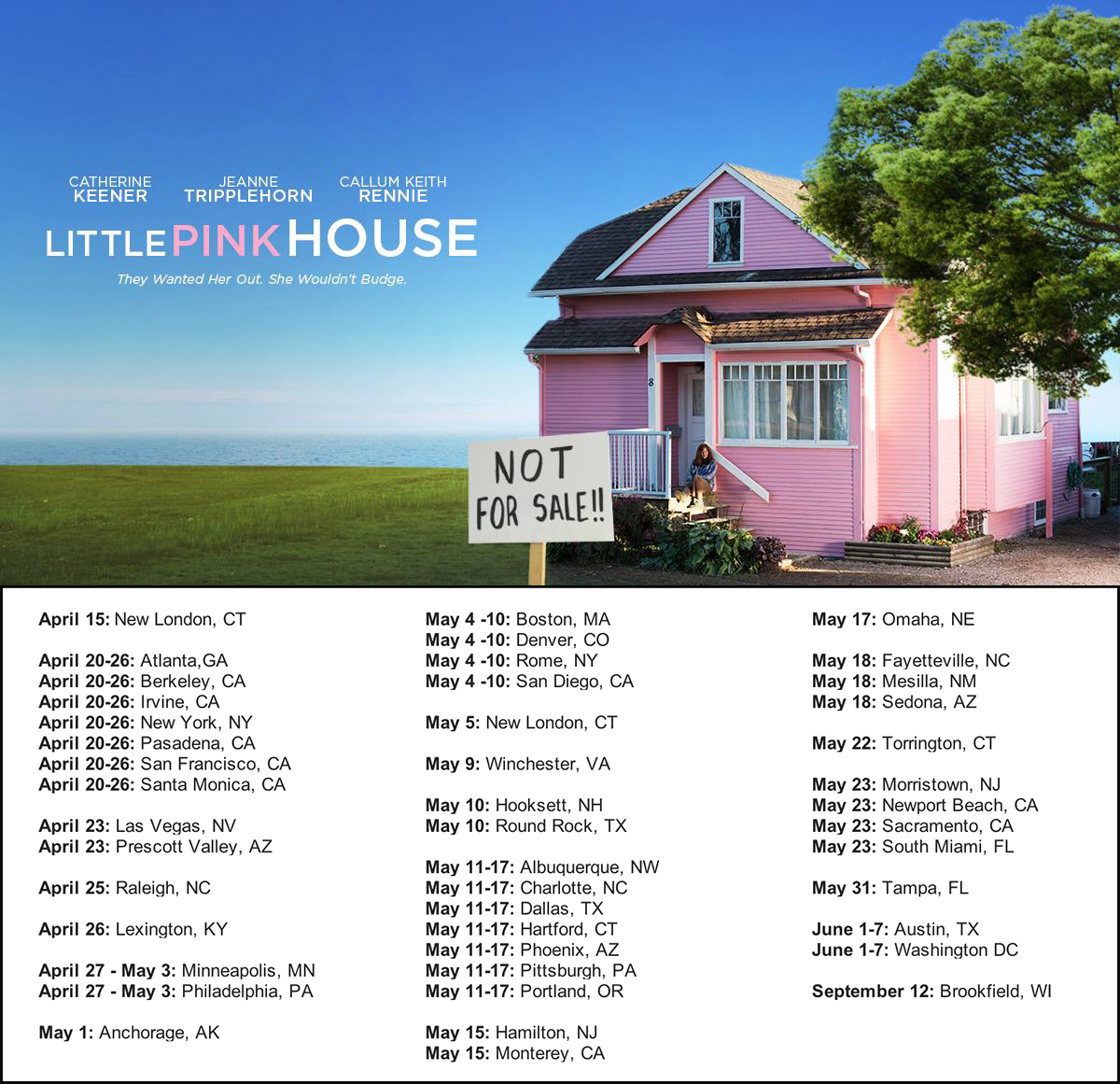 LITTLE PINK HOUSE Screenings Update